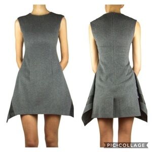 Jarret Wool Sheepskin Winged Dress NWT 38 Gray Women’s